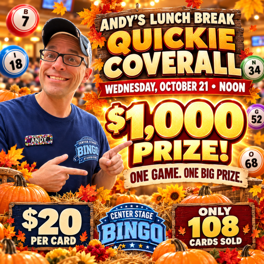 $20 Donation for Lunch Break Quickie on Wednesday, October 21
